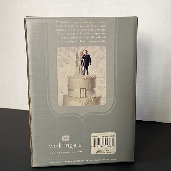 Wedding Cake Topper Winter Wonderland New Weddingstar Figurine Bride Groom - Picture 3 of 9